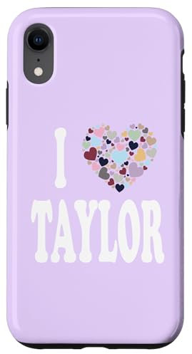 Colorful Heart My Name is Taylor First Name I Love Taylor Case for iPhone XR