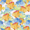 CRE8TIVE Papier Peint Adhesif Mural Blanc Papier Peint Enfant Papier Peint Autocollant Poissons Tropicaux Vinyle Adhesif Poissons d'Or Impermeable Papier Peint Chambre Salle de Bain 30.5cm x 300cm