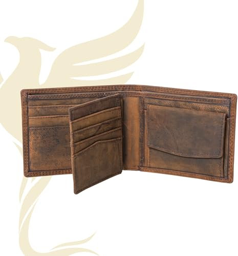 Hörner Velox Geldbeutel Herren Braun I Echtes Leder I Hochwertige Geldbörse Männer I Wallet for Men I Portemonnaie I Brieftasche I Karten Portemonnaie I RFID Schutz