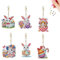 DIY Diamond Painting Ostern Deko Schlüsselanhänger Ostereier Kits Stkickerei Diamant Malerei Schlüsselring Mosaik Osterdeko Anhänger Osterhase Geschenke (54)