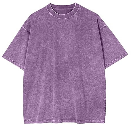 T Shirt Sport Uomo T-shirt Uomo T-Shirt Uomo T-shirt Uomo Sport Maglia Del Corpo Uomo Maglietta Bianca Casual T-shirt Manica Corta Vintage, A-light Viola, XL