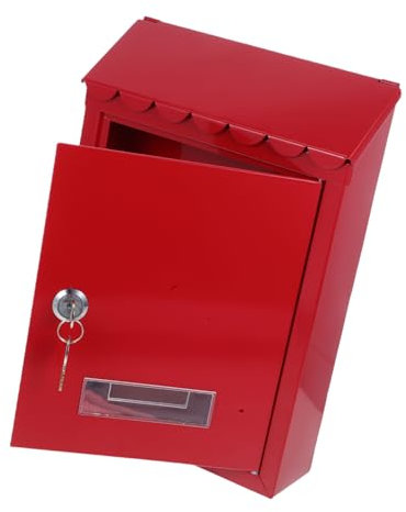 Operitacx Briefkasten Aus Weißblech Mit Schloss Für Außenbereich Retro-Stil Wandmontierbar Großes Fassungsvermögen Für Post Und Dokumente Langlebig Und Installieren