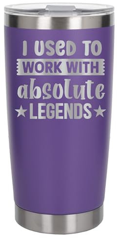 Always Looking Good I Used to Work with Absolute Legends Engraved Insulated Travel Mug Going Away Gift for Coworkers New Job Purple Thermal Coffee Flask Travel Mugs with Lids