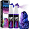 WEILAOK Haarspray Farbe, Haarfarbe Auswaschbar, Temporäre Haarfarbe, Fasching Haarfarbes, Haarsprays Blau+lila Haarspray für Karneval, Halloween, Cosplay, Party