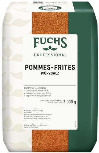 Fuchs Professional - sal para condimentar patatas fritas | 2 kg | Condimento para platos de patatas como croquetas o patatas fritas | Para consumidores a granel y gastronomía