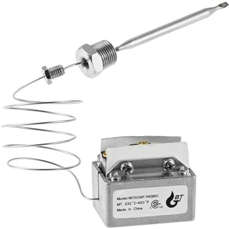 Termostato di sicurezza con limite alto da 3/8 for friggitrice Sostituzione for friggitrice a gas 1177 Termostato di sicurezza con limite alto di interruzione 232 ℃ /450 ℉