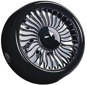 Gadpiparty 12V Ventilatore Portatile Per Auto Raffreddamento Per Camion e Veicoli Ventilatore Per Climatizzazione Design Compatto e Facile Usare Nero