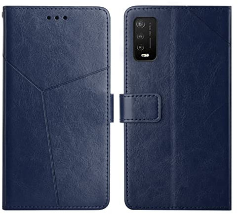 Coque compatible avec Wiko Power U10 W-V745 / U20 W-V750BN / U30 Coque Stand Flip Book Case Magnétique Protection Écran Antichoc Anti-rayures Gel TPU Cuir Portefeuille Poches Compartiment Card (Bleu)