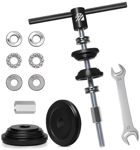 AEYINO Fahrrad Steuersatz 1 1/8 Gewindefrei 34 44 44-55 44-56 mm | Gerades Konisches Rohr Mountainbikes Doppelt abgedichtete Lager Steuersätze, für Rahmen Gabel-Expander-Stopfen Sternmutter