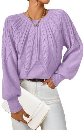 Suéter Grueso de Punto Trenzado para Mujer, Cuello Redondo, Manga Larga, Tops Suaves, Moda, Conjuntos de otoño 2025