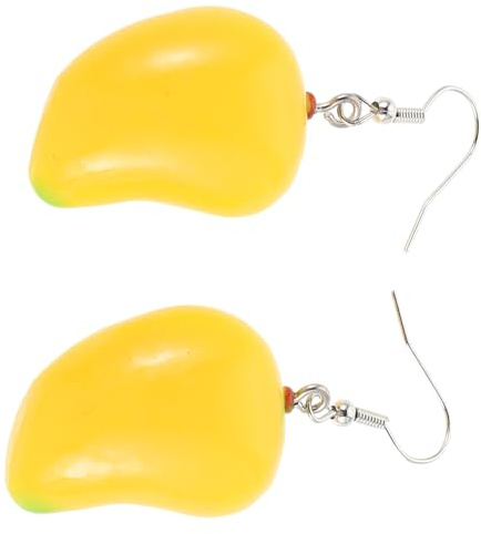 BESTonZON Mango-ohrringe für Damen Frucht-ohrringe mit Anhänger Süße Mango-ohrhänger Kreative Damen-schmuck Leichter Ohrring mit Mango-design Langanhaltende Farbe Vielseitige Accessoires
