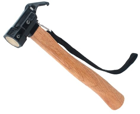 Hemobllo Multifunktionaler Outdoor Kupferhammer Zelthammer mit Nagelzieher Langlebig und Tragbar für Camping Heimwerker und Überleben