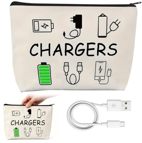 BRDTKUGV Charger Bag, Travel Charger Cable Storage Bag, for Storage