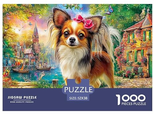 niedlicher Hund Jigsaw 1000 Puzzles Adults Puzzle Family Games Unique Gifts Decompression 52x38cm/1000pcs