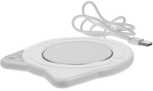 ibasenice USB Temperatur mit Kunststoff Konstanter Edelstahl und Tassenwärmer von 55°c Praktischer Thermostatischer Tassenuntersetzer Geschenk als Büro und Zuhause