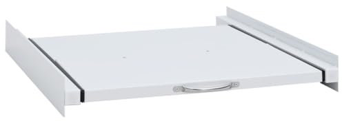 LoogCape Marco intermedio para lavadoras y secadoras con estante extensible de acero, universal, adecuado para ahorrar espacio en hogares pequeños, máximo 80 kg
