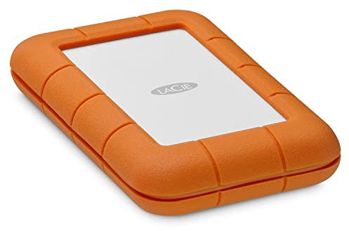 LaCie Rugged Secure 2TB, Hard disk esterno portatile, Resistente a Cadute, PC Mac iPad & iPhone, Data Rescue Service (STFR2000403)