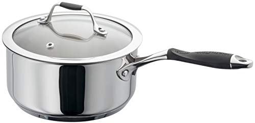 Stellar James Martin Stainless Steel 20cm 3.5L Saucepan with Vented Glass Lid, Induction Ready, Oven Safe, Dishwasher Safe