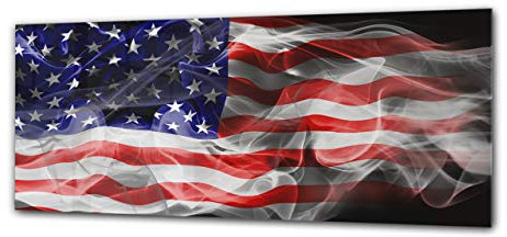 ConceptCrystal Glasbild 125 x 50 cm – USA- Flagge