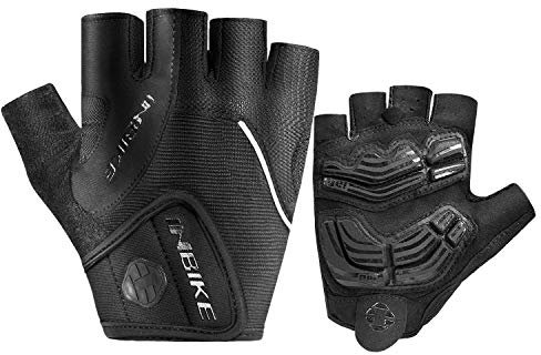 INBIKE Fahrradhandschuhe Halbfinger Herren Damen Sommer Radhandschuhe Kurz Gel Atmungsaktiv rutschfeste Mountainbike Handschuhe für Radsport MTB Schwarz,XL