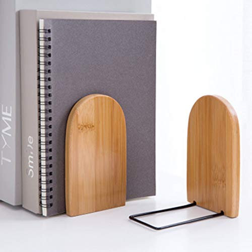 Buchstützen Bambus Buchständer 1 Paar Buchhalter Kreativität Buchaufsteller Büro Stehsammler Schule Bookrest Buchhalter für Bibliothek Studenten Kinder Gift Bücher Küche Kochbuch Zeitschriften
