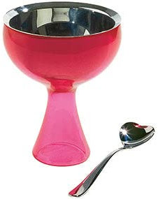Alessi AMMI01S F Big Love Ice Cream Bowl and Spoon Colour: Pink