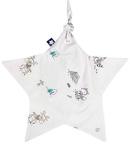 Julius Zöllner Schnuffeltuch Jersey ca. 35x35 cm, schadstoffgeprüft, made in Germany, Fuchs & Elch