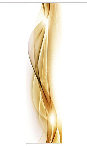 wohnfuehlidee Schiebevorhang Deko Blickdicht ALENIA, Farbe Gold, Größe BxH 60x245 cm