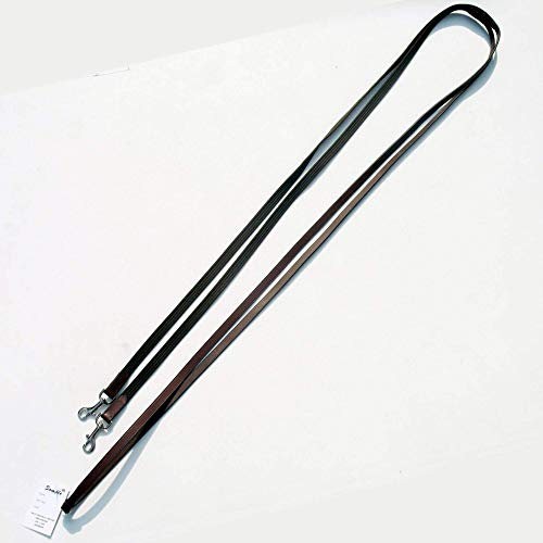 ExionPro Schlaufzügel aus Web- und Ledermaterial | Schnelle Schnappschüsse | Longierpferd und Stärke |Schwarz, Havannabraun | Volle Größe (Havanna, Pflanzlich gegerbtes Leder (Vorreiter)-Std)