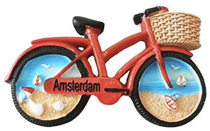 3D-Kühlschrankmagnet in Fahrradform, Amsterdam Holland, Souvenir, Geschenk, handgefertigt, Heim- und Küchendekoration, Amsterdam-Kühlschrank-Magnet-Kollektion