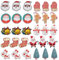 Weihnachten Broschen Weihnachten Anstecker TAIZER 30 Stück Weihnachten Cartoon Brosche Weihnachtsbroschen Nette Brosche Weihnachten Abzeichen Weihnachtsfeier Weihnachtsbrosche Pin