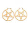 Halloween Ohrringe Fledermaus Spinne Schlange Teufel Pentagramm Mystical Hoop Earrings Ohrstecker Halloween Ohrgehänge Dekorationen Halloween Cosplay Kostüme (Pentagramm-G)