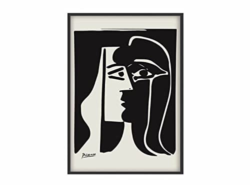 Pablo Picasso Peinture sur toile sans cadre Noir et blanc 50 x 70 cm