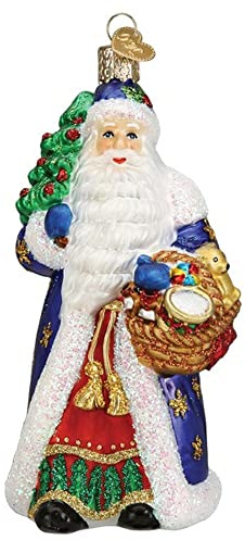 Old World Christmas Regal Father Christmas Glass Blown Ornament for Christmas Tree