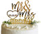 Personalisiert Herr und Frau Hochzeit Kuchen Topper mit Nachname, Hochzeitsdatum und Herz, Mr & Mrs Cake topper Tortenstecker Custom Familienname Hochzeitstorte, Tortentopper, Kuchendeko, Kuchendeckel
