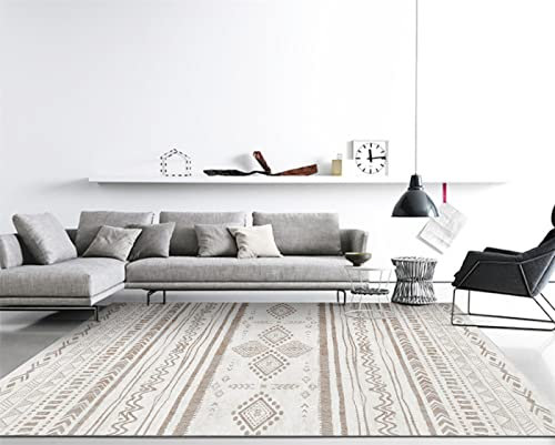 RUGMRZ Teppich Flur Lang Zimmer Deko Marokkanischer Wohnzimmerteppich, leicht zu reinigen und schrumpft Nicht Lounge Ecke Flickenteppich Waschbar 140X200cm