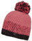 Ziener Unisex Intercontinental Bommel M tze geh kelt Fleece Futter dreifarbig, pink vanilla, Einheitsgröße EU