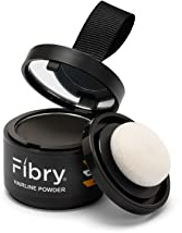 FIBRY - Volumenpuder für das Haar, Concealer, Straffung oder feines Haar. Sofortige Haarverdichtung, natürliche Inhaltsstoffe. Wasserdicht. 4 g (Schwarz)