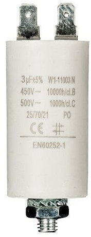 CABLEPELADO Condensador de arranque para motor eléctrico | Condensador Permanente | monofásico | 4 terminales | Apto para bombas, compresores, lavadoras, maquinas de aire | 450 VAC | 3.0 uF
