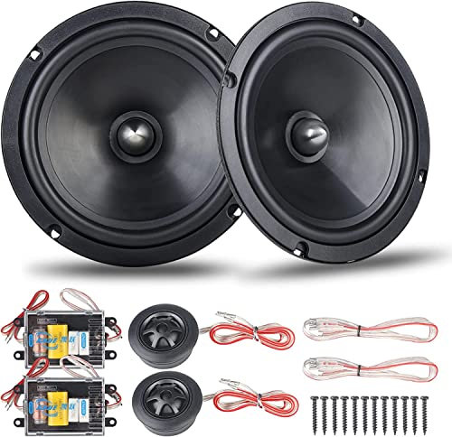 Auto Lautsprecher Set 6.5-Zoll Auto Audio Komponenten Set 160Watt Max (40W RMS) mit 2Bass