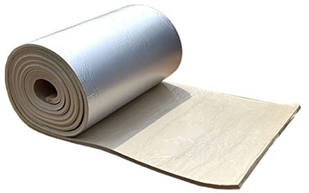 Self-adhesive Aluminum Insulation Cotton,High Temperature Resistant Fireproof Insulation Material Roof Sun Roof Insulation Board,for Floors,Walls,Lofts,Roofs,Waterproof,25mm(THK),1*10M (10m²)
