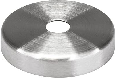 PRIOstahl Abdeckrosetten Rosetten Rundrosetten Rohrrosette Wandabschluss x 1 Stück Ø 45 mm mit Mittelbohrung Ø 12,4 mm Abdeckung für Handlaufhalter Rohre Rundrohre Rohrleitung aus Edelstahl V2A
