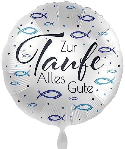 Folienballon Taufe alles Gute Deko Ballon Taufe Junge Mädchen Luftballon Baptize baptism Made in EU, ungefüllt, Helium geeignet
