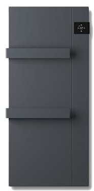 Radialight ONSEN Radiateur sèche-serviettes et convecteur naturel compact de salle de bain programmable puissance 750 W commandes tactiles et écran LCD (gris anthracite)