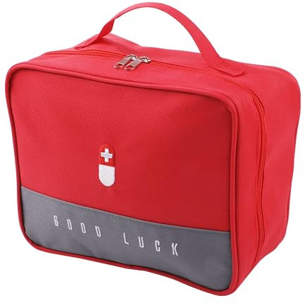 Medikamententasche,Groß Tragbar Reiseapotheke Tasche, Erste Hilfe Tasche Leer, Wasserdichte Reise Apothekentasche, Notfalltasche für Home, Camping, Rot