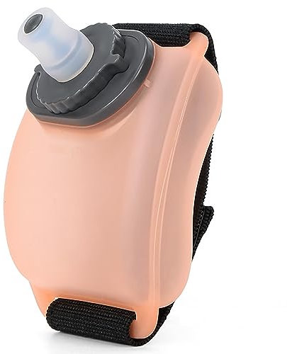 Botella de Agua para la Muñeca Outdoor Running, Botella de Agua Deportiva para la Muñeca con Correa de Mano Ajustable 7 oz/200 ml Silicona Suave Libre de BPA para Hidratación Mañana Jogging(C)