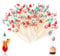 Bekeify 200 Pics à Brochettes Cocktails avec Quatre Modèles de Noël, 12cm Bâtonnets Cocktail, Cure-Dents en Pique Aperitif Bois, pour Fingerfood, Snacks, Boissons, Déco Cocktail, Noël