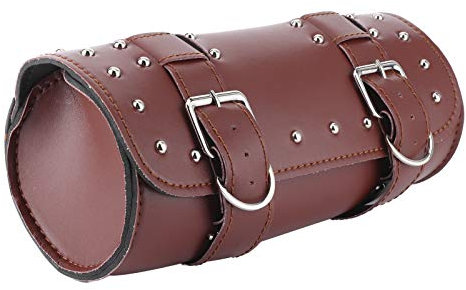 Universal Motorrad Tasche PU Leder Satteltasche Roll Gepäck Motor Ersatz für Motorrad (#1)