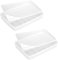 Haptufer Huevos Rellenos Facilidad, 2 Recipientes Transparentes para Huevos con Tapa para 48 Huevos, FáCil de Transportar, Transportador Apto para Lavavajillas, Apilable