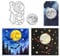 BENECREAT 2 Stück Mond-Präge-Stanzformen Metall Stern Fledermaus Stanzungen Prägeschablonen Vorlage Für Kartenherstellung, Dekoration, DIY, Scrapbooking, Album, 0.8mm Dick